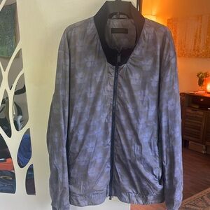 Z Zegna Geometric Pattern Bomber Jacket